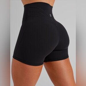 Buff Bunny Legacy shorts. Onyx black. 4” seam. Size Small.